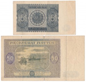 5 et 50 PLN 1946 - set (2pcs)