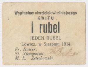 Lowicz, 1 ruble 1914