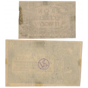 Oflag II C Woldenberg, 50 fenigów i 2 marki 1944 (2szt)
