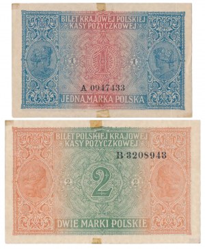 1 mkp général et 2 mkp général 1916 - set (2pcs)