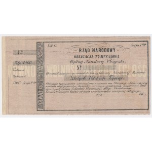 Powstanie Styczniowe, Obligacja tymczasowa 1.000 złotych 1863