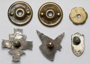 PSZnZ, Miniature Badges - 3rd Carpathian Rifle Division, 9th Bologna Carpathian Rifle Battalion and 2nd Polish Corps - set (3pcs)
