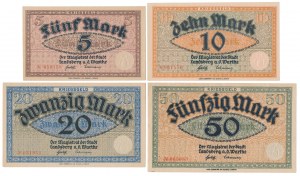 Gorzow Wielkopolski [Landsberg a.d.Warthe], 5 - 50 marks COMPLET (4pcs)