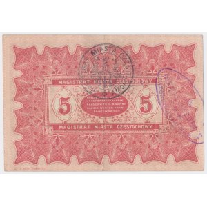 Częstochowa, 5 rubli 1915 - B
