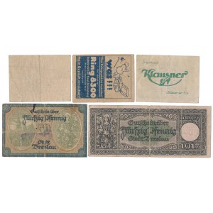 Breslau (Wrocław), 20 - 50 pfg 1917-1920 - zestaw (5szt)