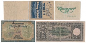 Wrocław [Breslau], 20 - 50 pfg 1917-1920 - set (5pcs)