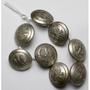 PSZnZ, Buttons Limited Birmingham, Guziki (25mm) - zestaw (8szt)