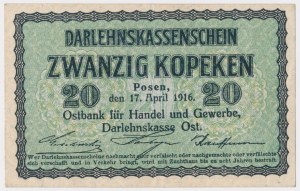 Ost- Poznań, 20 kopecks 1916