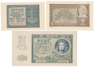 £1, £2 et £5 1941 - set (3pcs)