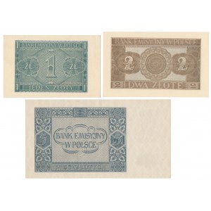 1, 2 i 5 zł 1941 - zestaw (3szt)