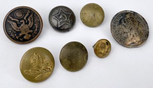 World, Military buttons - set (7pcs)