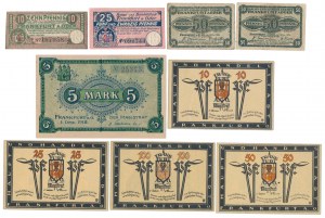 Słubice [Frankfurt a.O], 10 pfg - 5 mk - set (9pcs)