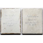 Gipsowe plakiety Kościuszko 1935 (Madeyski) - pozytyw i negatyw (2szt)