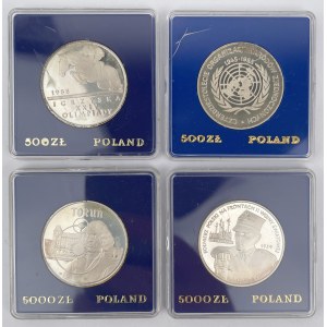 500-5.000 złotych 1985-1989 - zestaw (4szt)