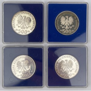 500-5.000 złotych 1985-1989 - zestaw (4szt)