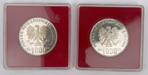 Échantillon d'ARGENT 1 000 or 1987 Musée de Wroclaw et de Silésie - set (2pcs)