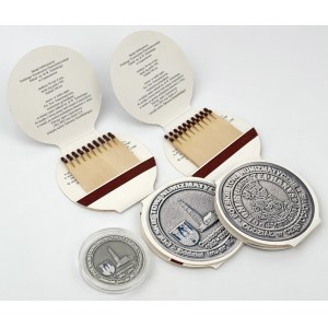 Polskie Towarzystwo Numizmatyczne, Medal 2002 + zapałki - zestaw