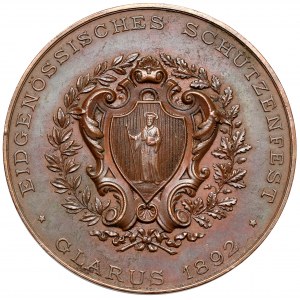 Szwajcaria, Medal 1892 - Festiwal strzelecki w Glarus