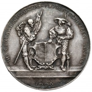 Szwajcaria, Luzern, Srebrny Medal 1906 - autorstwa Jeana Kauffmanna