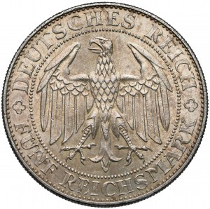 Weimar, 5 marks 1929-E, Muldenhütten - 1000th anniversary of Meissen