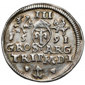 Zygmunt III Waza, Trojak Wilno 1591 - rozetki