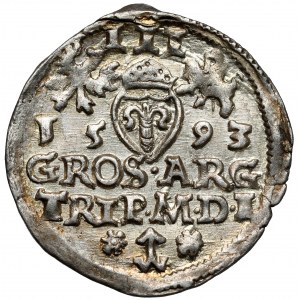 Zygmunt III Waza, Trojak Wilno 1593 - Platina - inne popiersie