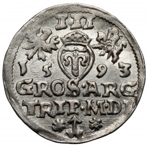 Zygmunt III Waza, Trojak Wilno 1593 - Platina