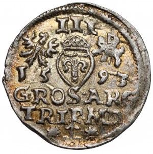 Sigismond III Vasa, Troïka Vilnius 1593 - Platina - M D ^