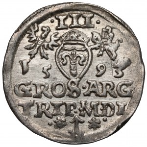Zygmunt III Waza, Trojak Wilno 1593 - Platina - LI