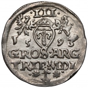 Sigismond III Vasa, Troïka Vilnius 1593 - Platina - LI