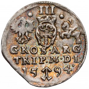 Zygmunt III Waza, Trojak Wilno 1594