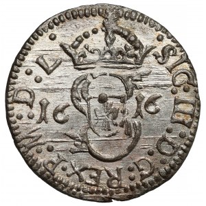 Zygmunt III Waza, Szeląg Wilno 1616 - krzyż