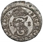 Zygmunt III Waza, Szeląg Wilno 1618 - BEZ herbu