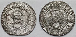Sigismond III Vasa, Vilnius 1624 shillings ? - ensemble (2 pièces)