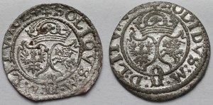 Sigismond III Vasa, Vilnius 1624 shillings ? - ensemble (2 pièces)