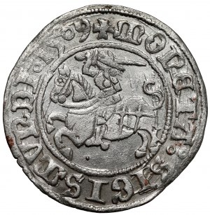 Sigismond Ier le Vieux, demi-penny Vilnius 1509 - point sous le cheval