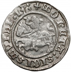 Sigismond Ier le Vieux, demi-penny Vilnius 1513 - cercle sous un cheval