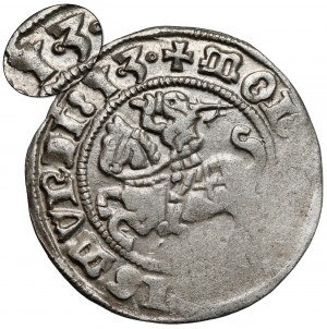 Sigismond Ier le Vieux, demi-penny Vilnius 1513 - cercle dans la date