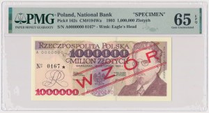 1 million PLN 1993 - MODÈLE - A 0000000 - No.0167
