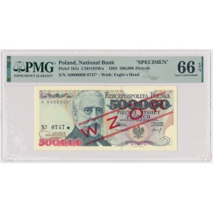 500.000 zł 1993 - WZÓR - A 0000000 - No.0747