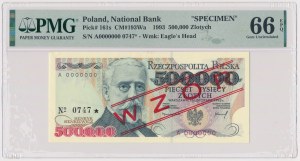500 000 zl 1993 - MODÈLE - A 0000000 - No.0747