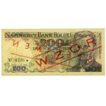 200 zł 1986 - WZÓR - CR 0000000 - No.0376