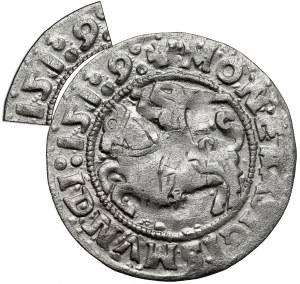 Sigismund I the Old, Vilnius 1519 half-penny - with spectacular ERRORS