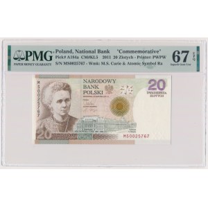 20 zł 2011 Maria Skłodowska-Curie - ex. Parchimowicz