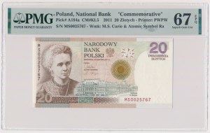 20 zl 2011 Maria Skłodowska-Curie - ex. Parchimovich