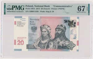 20 zl 2015 - 1050th Anniversary of the Baptism of Poland - ex. Parchimowicz