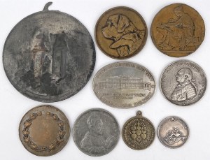 Pologne et Europe, Médailles (19e-20e s.) - dont ARGENT - ensemble (9pcs)