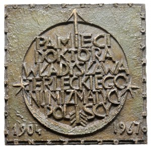 Plaque / Medal Wladyslaw Terlecki 1904-1967 - Polish numismatists