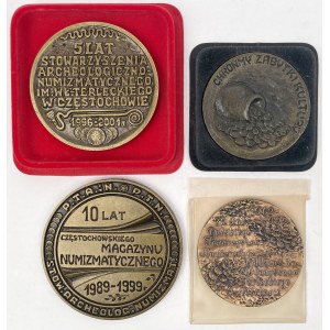 Polska, Medale o tematyce numizmatycznej 1992-2002 - zestaw (4szt)