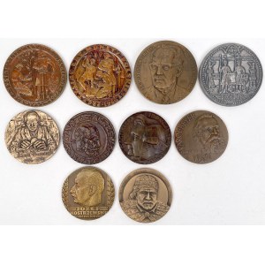 Medale o tematyce numizmatycznej i historycznej - zestaw (10szt)